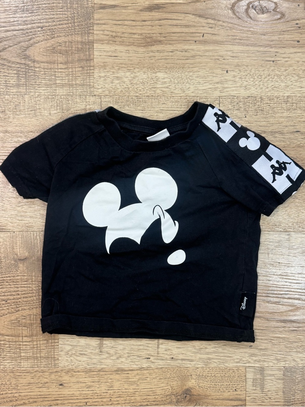 Kappa Black Kids Tee with White Graphic